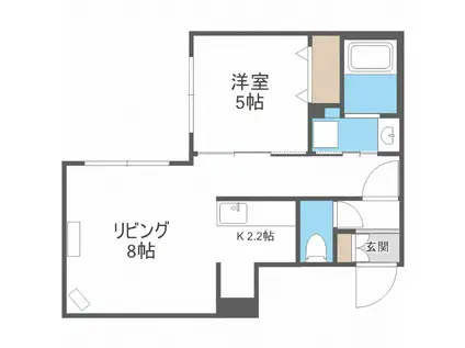 ガーデンクォーツII(1LDK/3階)の間取り写真