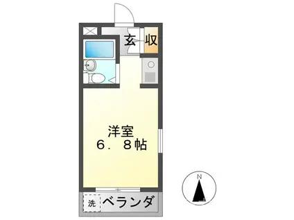 スペースイン金山(ワンルーム/4階)の間取り写真