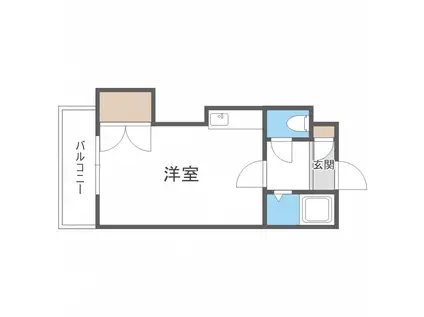 ハイツフランセ19(1K/1階)の間取り写真