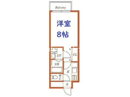 SーFORT川崎神明町(1K/3階)の間取り写真