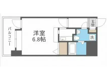 エステート・モア 赤坂(1K/12階)の間取り写真