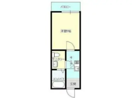 クーネル絹ケ丘(1K/3階)の間取り写真