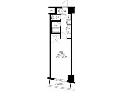 ステージファースト神田(1K/6階)の間取り写真