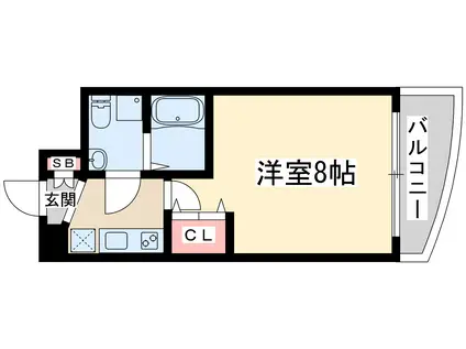 セスト新大阪(1K/9階)の間取り写真