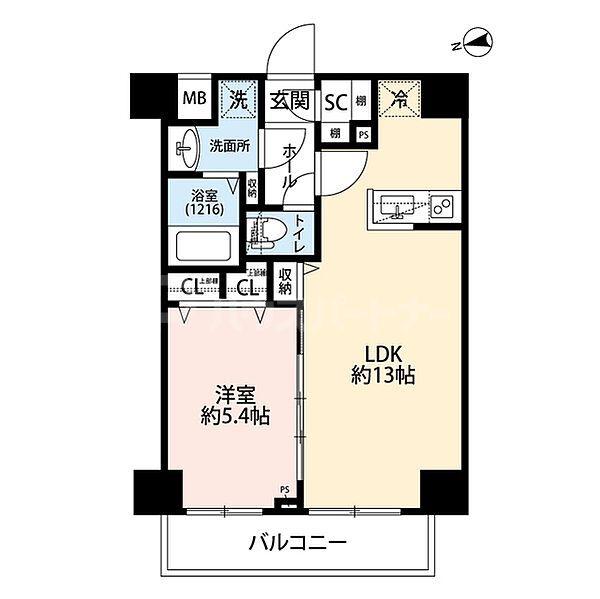 プレール・ドゥーク浅草V(1LDK/9階)の間取り写真