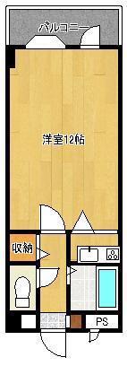 ケイズプレイス光貞台(ワンルーム/1階)の間取り写真
