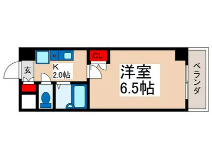 LASANTE浦安(1K/2階)の間取り写真