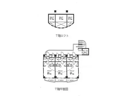 ヴィルヌーブ(ワンルーム/7階)の間取り写真
