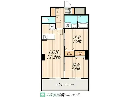 D-MEDICARE名古屋一社(2LDK/3階)の間取り写真