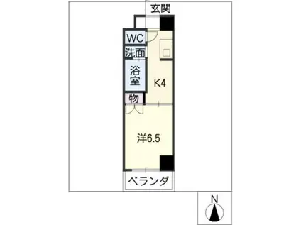 セントラル瑞穂(1K/6階)の間取り写真