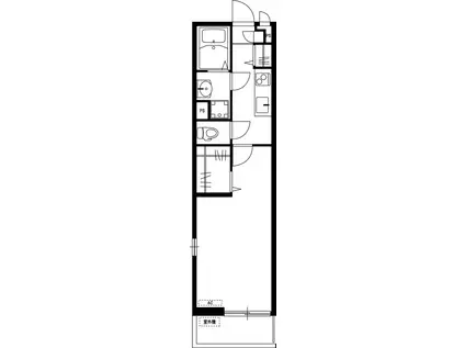 リブリ・KUSHIHIKI(1K/3階)の間取り写真