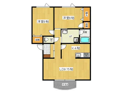 CHELSEAI(2LDK/1階)の間取り写真