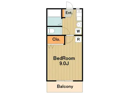 リーベボーヌング(1K/2階)の間取り写真