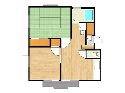 パナシティ美樹(2DK/2階)の間取り写真