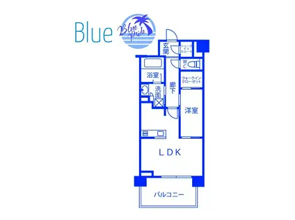 クリオラベルヴィ横濱サウス(1LDK/6階)の間取り写真