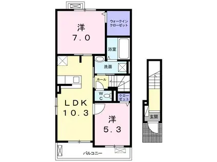 サンリット すみれ(2LDK/2階)の間取り写真