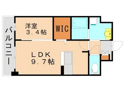 サンフォート小倉(1LDK/3階)の間取り写真