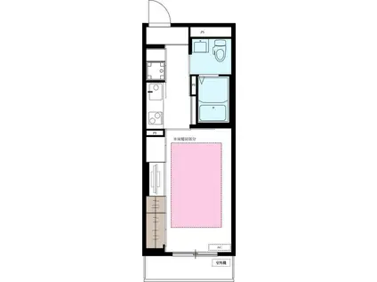 リブリ・モンターニュ(1K/1階)の間取り写真