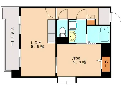 アウルコート南池袋(2LDK/7階)の間取り写真