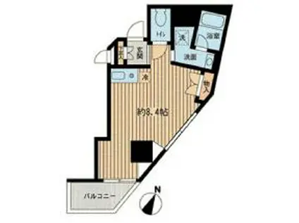 神楽坂フラッツ(ワンルーム/10階)の間取り写真