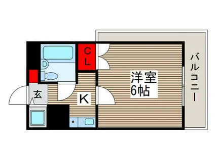 ローズガーデン53番館(1K/3階)の間取り写真