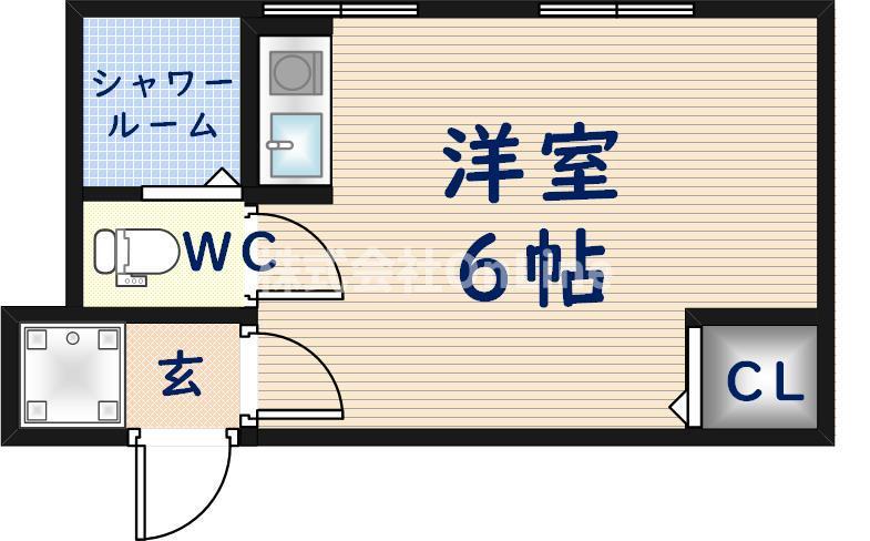 アパートメントハウスタケダ(ワンルーム/1階)の間取り写真