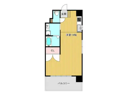 ハレルSA1ビル(ワンルーム/7階)の間取り写真