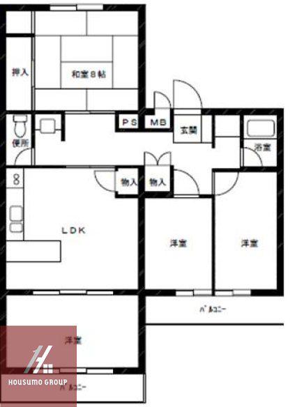 ウエスギスクウェア(4LDK/2階)の間取り写真