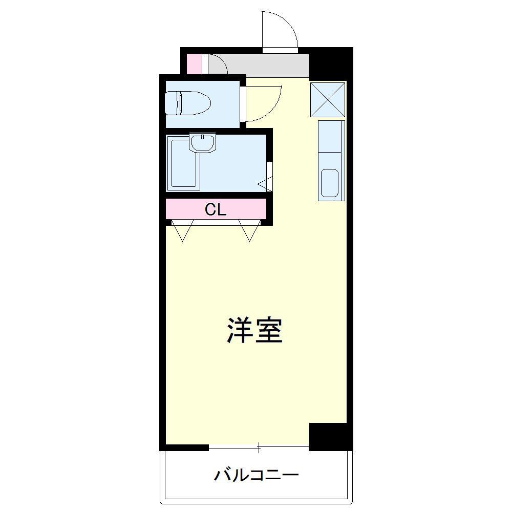 ESPOIR板屋(ワンルーム/3階)の間取り写真