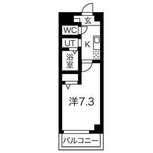 アヴリル(1K/3階)の間取り写真