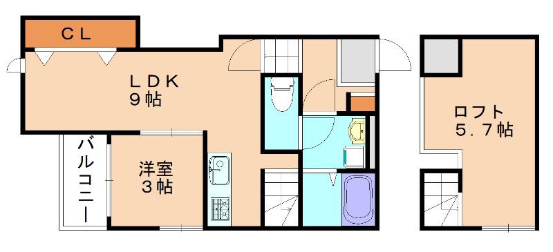 グランメゾン福間(1LDK/2階)の間取り写真