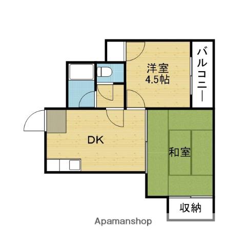 JPレジデンス大阪イースト2(2DK/2階)の間取り写真