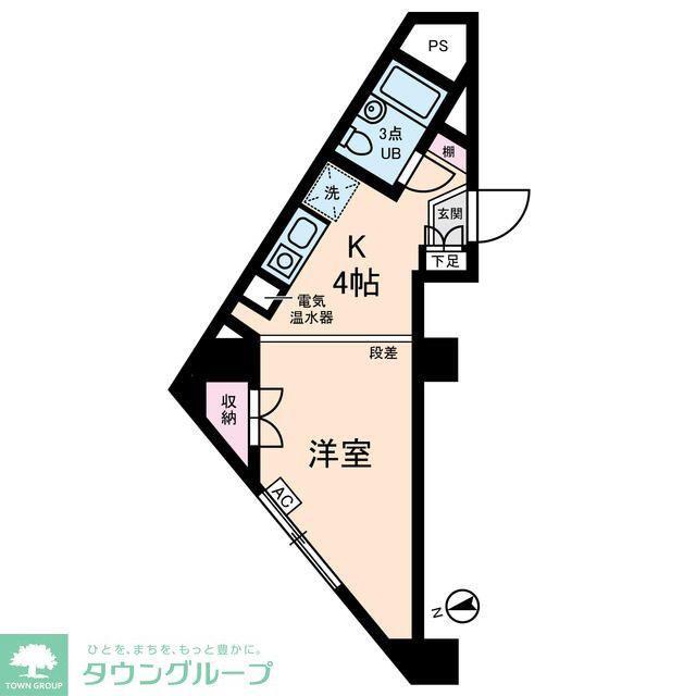 ジュネス北綾瀬(1K/5階)の間取り写真