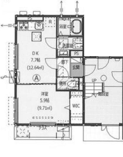 エスターテ西明石(1DK/3階)の間取り写真