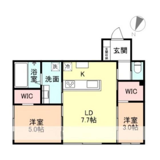 ROYAL MINT(2LDK/1階)の間取り写真
