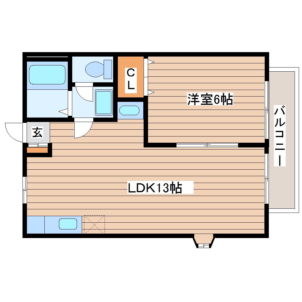 セピアコートSATO(1LDK/2階)の間取り写真