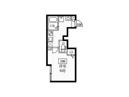 ミハス旗の台(1K/1階)の間取り写真