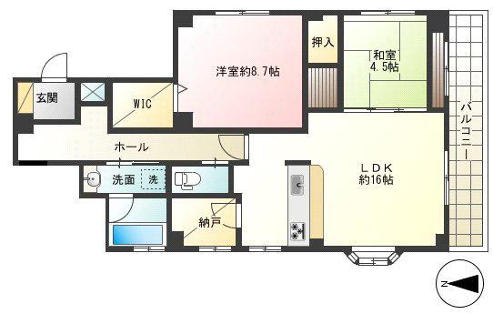 YUUWA FUCHU BASE(2LDK/2階)の間取り写真