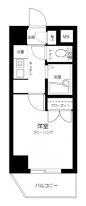 ステージファースト大森西(1K/6階)の間取り写真