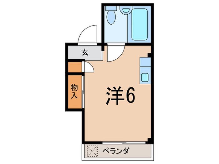 THレジデンス南長崎(ワンルーム/2階)の間取り写真