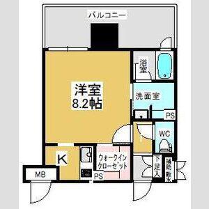 エスペランサ葵(1K/9階)の間取り写真