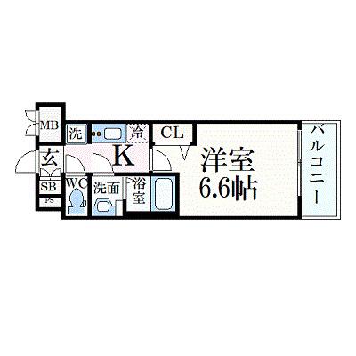 プレサンスNAGOYA本陣(1K/11階)の間取り写真