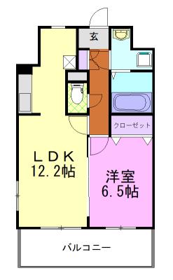 アルト カッシーナ(1LDK/8階)の間取り写真