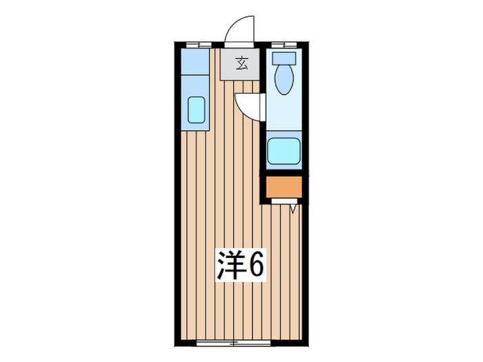 アパルト向ヶ丘II(ワンルーム/2階)の間取り写真