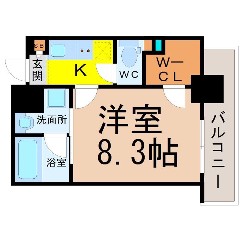 タウンライフ内山(1K/8階)の間取り写真