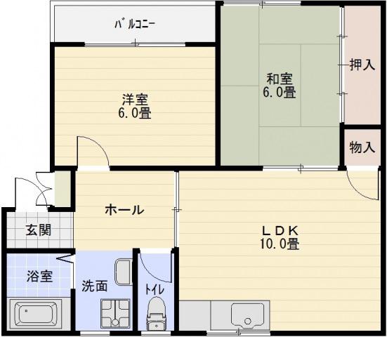 メゾン・プチ・フォーレ(2LDK/2階)の間取り写真