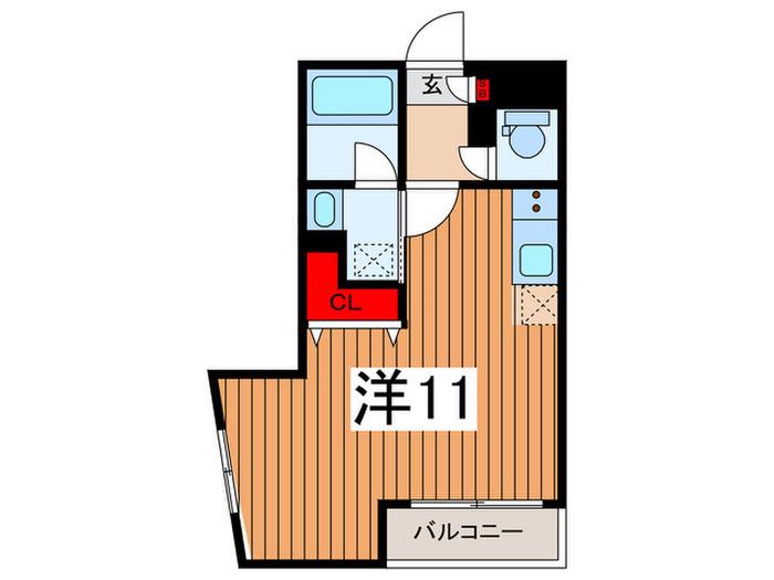 SWEET桜(ワンルーム/1階)の間取り写真