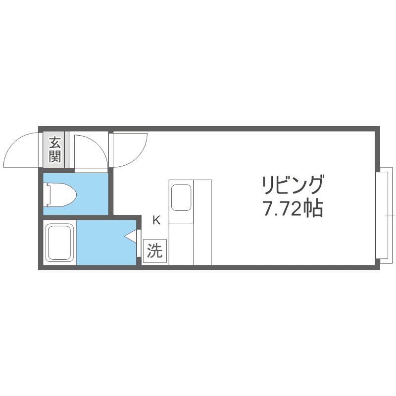 ノーステリア(ワンルーム/2階)の間取り写真