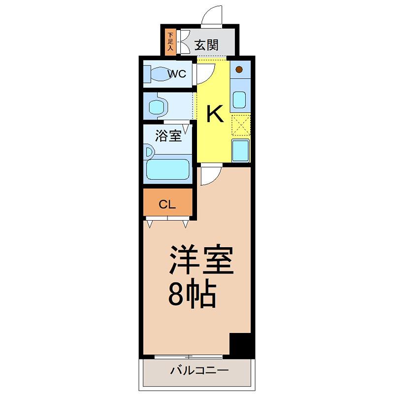 リアライズ黄金(1K/11階)の間取り写真