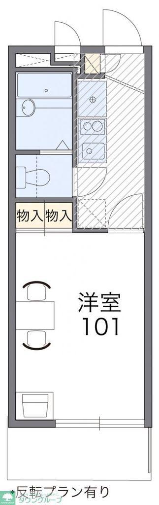 レオパレス銀河(1K/1階)の間取り写真